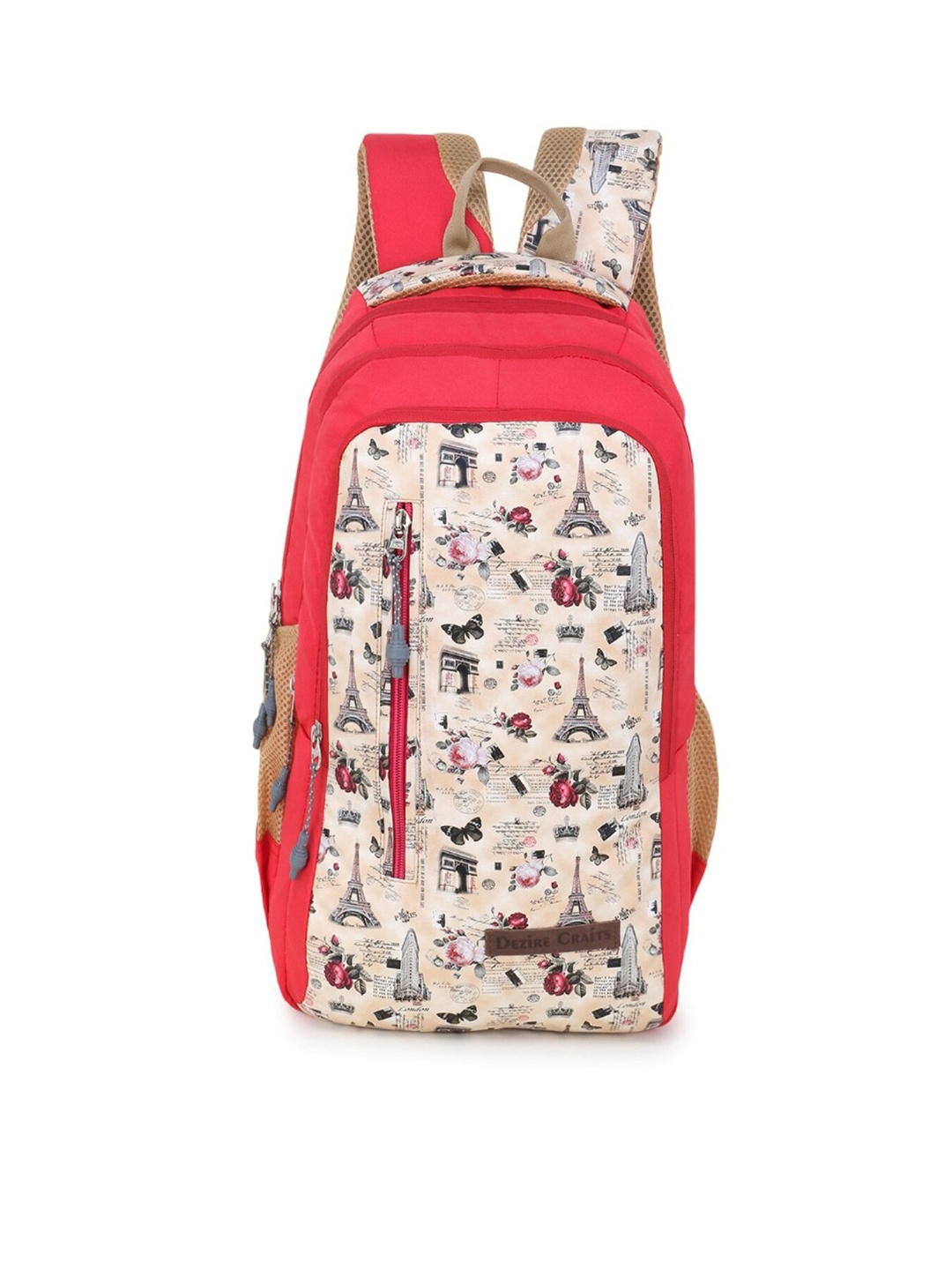 

Dezire Crafts Unisex Graphic Backpack, Red