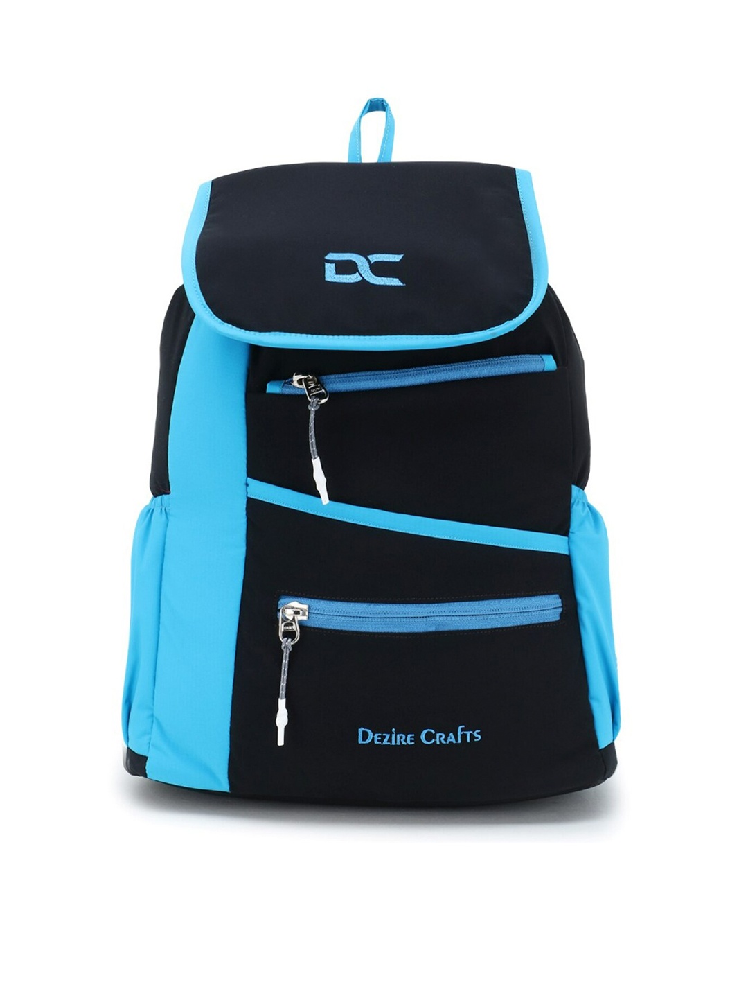 Dezire Crafts Unisex Water Resistant Brand Logo Backpack, Black