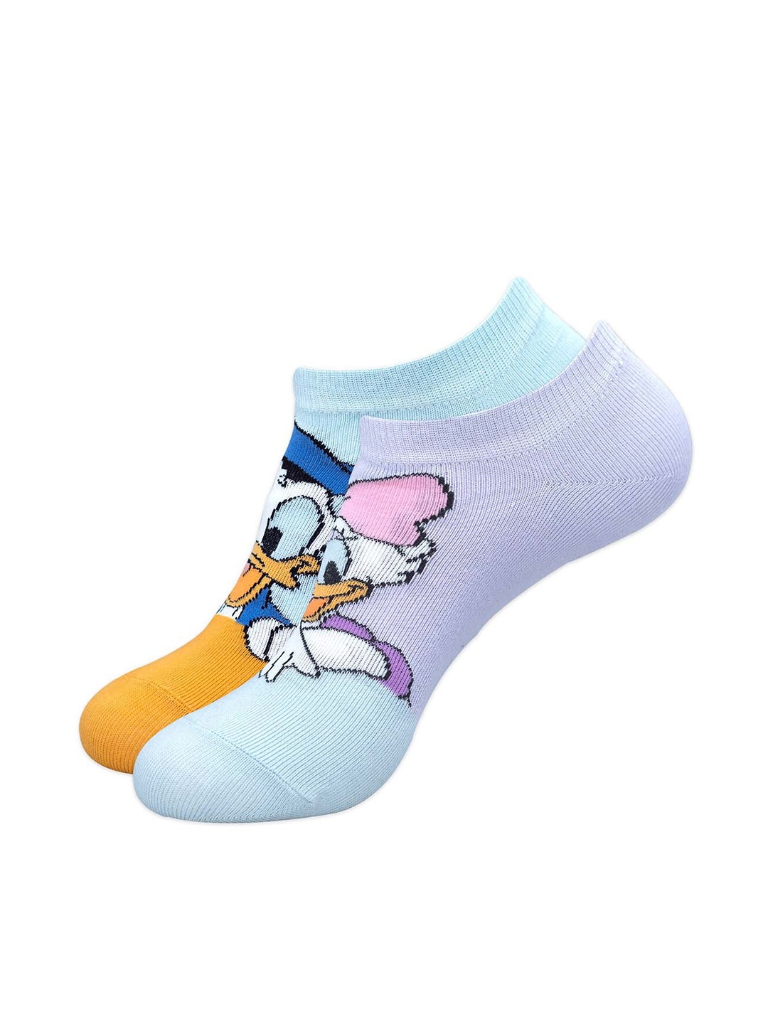 

Balenzia x Disney Women Pack Of 2 Patterned Cotton Ankle Length Socks, Pink