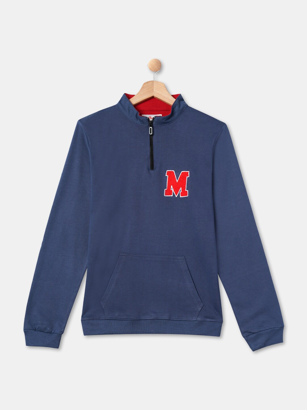 

R&B Boys High Neck Cotton Sweatshirt, Blue