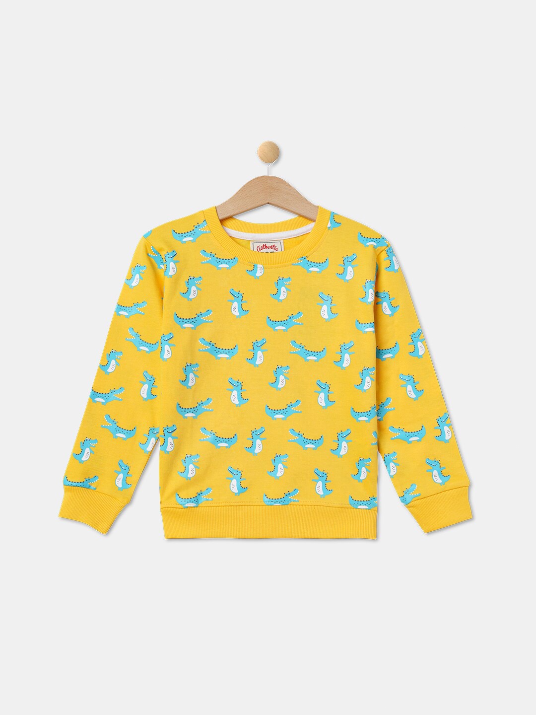 

R&B Boys Cotton Printed Sweatshirt, Yellow