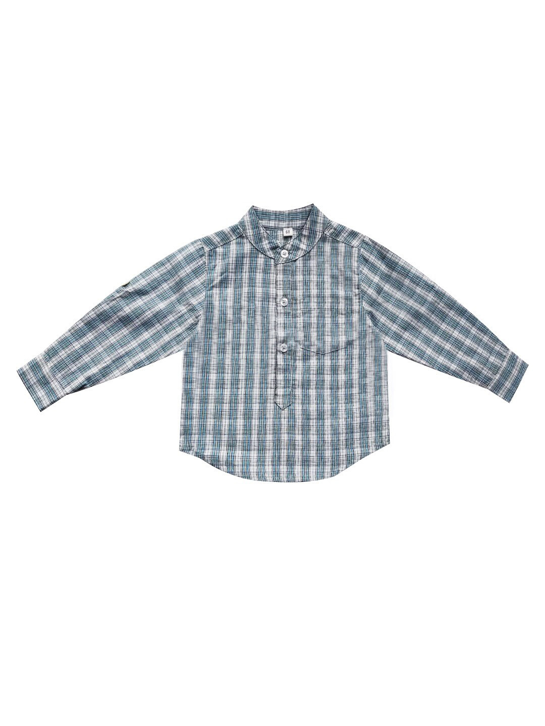 

milou Boys Checked Pure Cotton Casual Shirt, Green