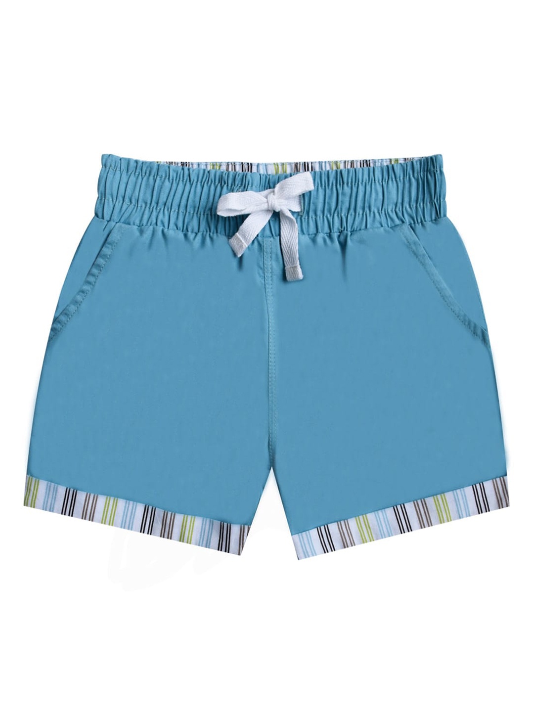 

milou Boys Mid Rise Pure Cotton Shorts, Blue