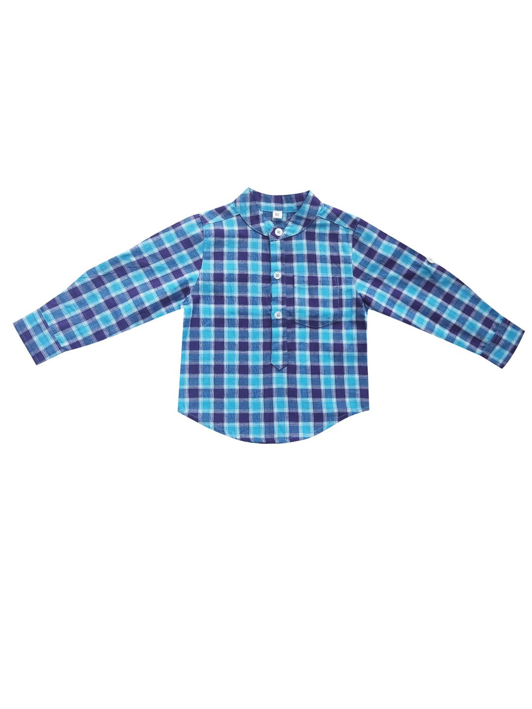 

milou Boys Checked Cotton Casual Shirt, Blue