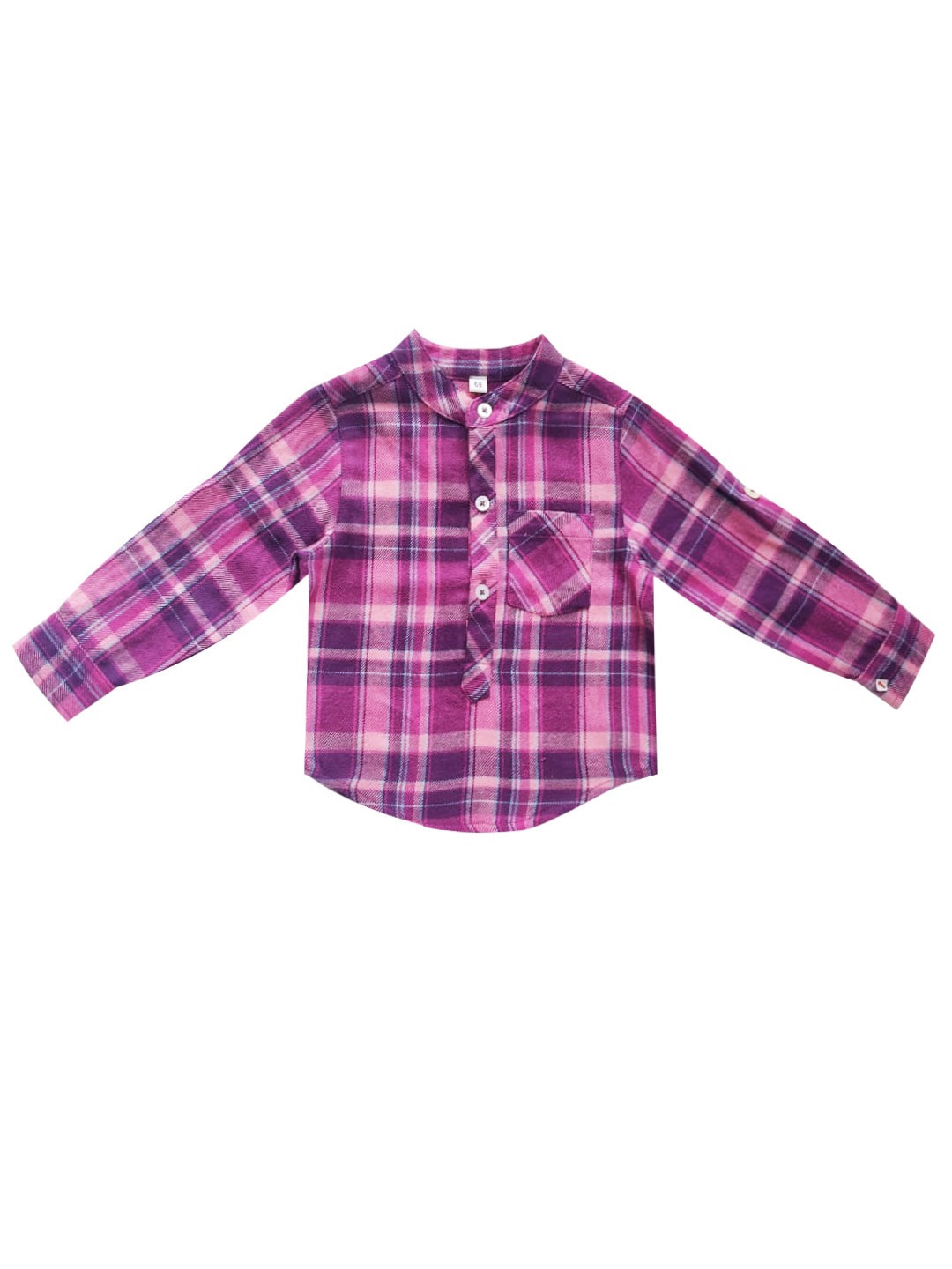 

milou Boys Tartan Checks Cotton Casual Shirt, Pink