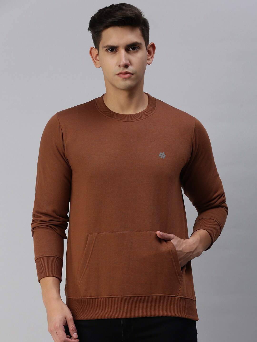 

ONN Round Neck Fleece Sweatshirt, Rose gold