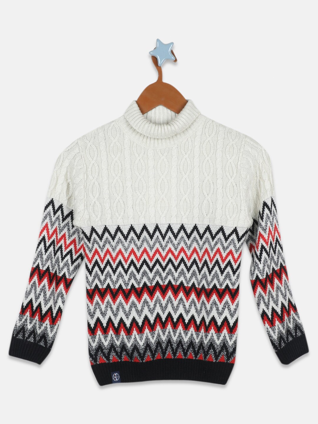 

Monte Carlo Boys Chevron Pullover, Beige