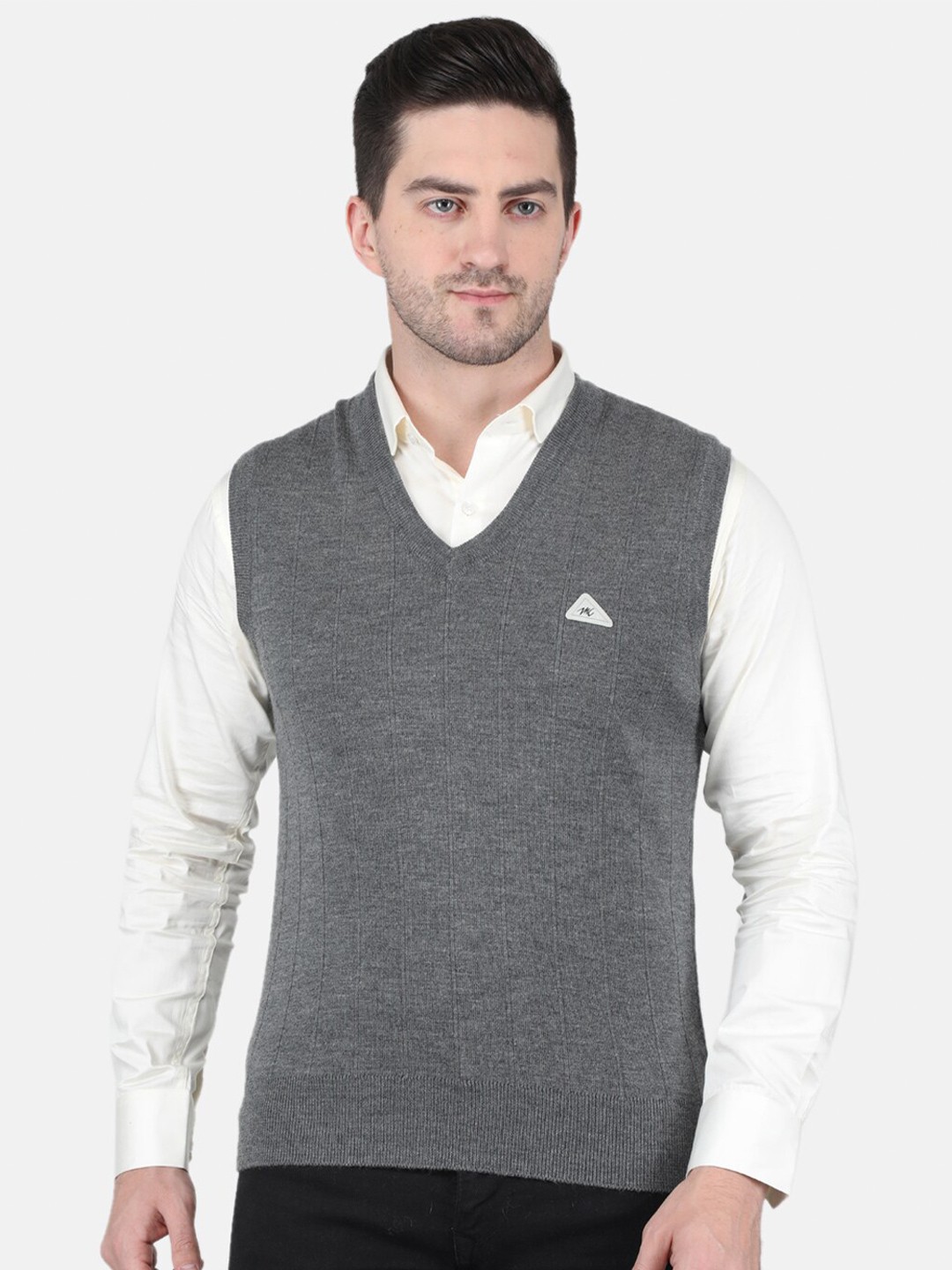 

Monte Carlo Men Wool Sweater Vest, Grey