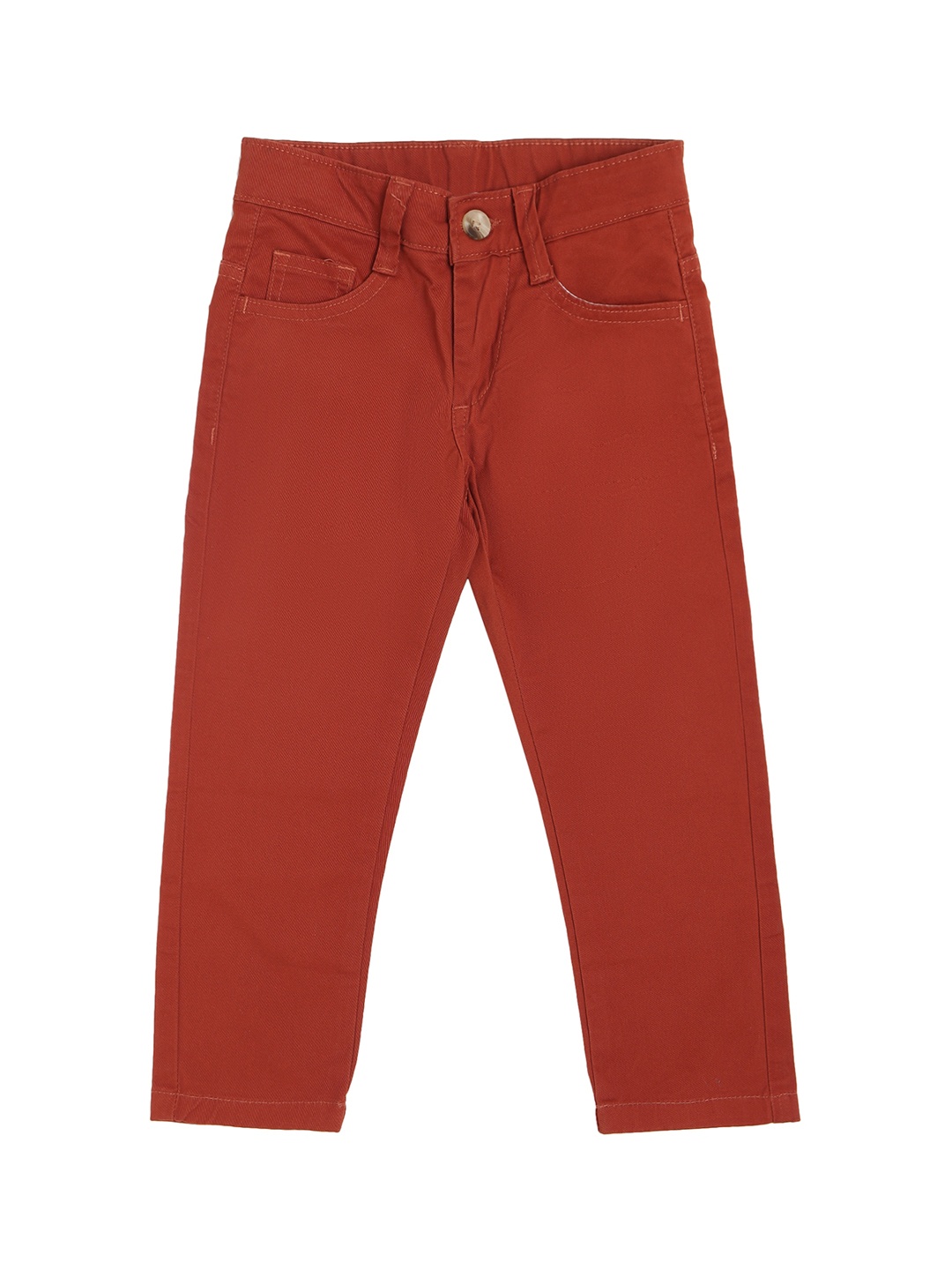 

Cantabil Boys Cotton Chinos Trousers, Rust