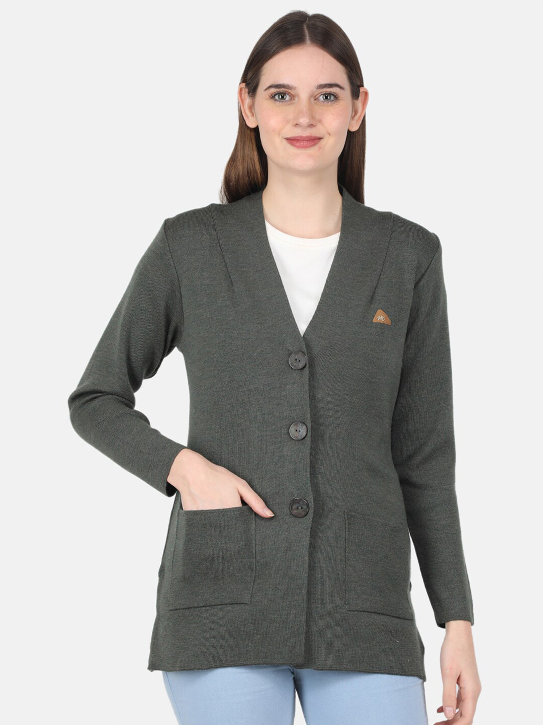 

Monte Carlo Women Wool Cardigan, Olive