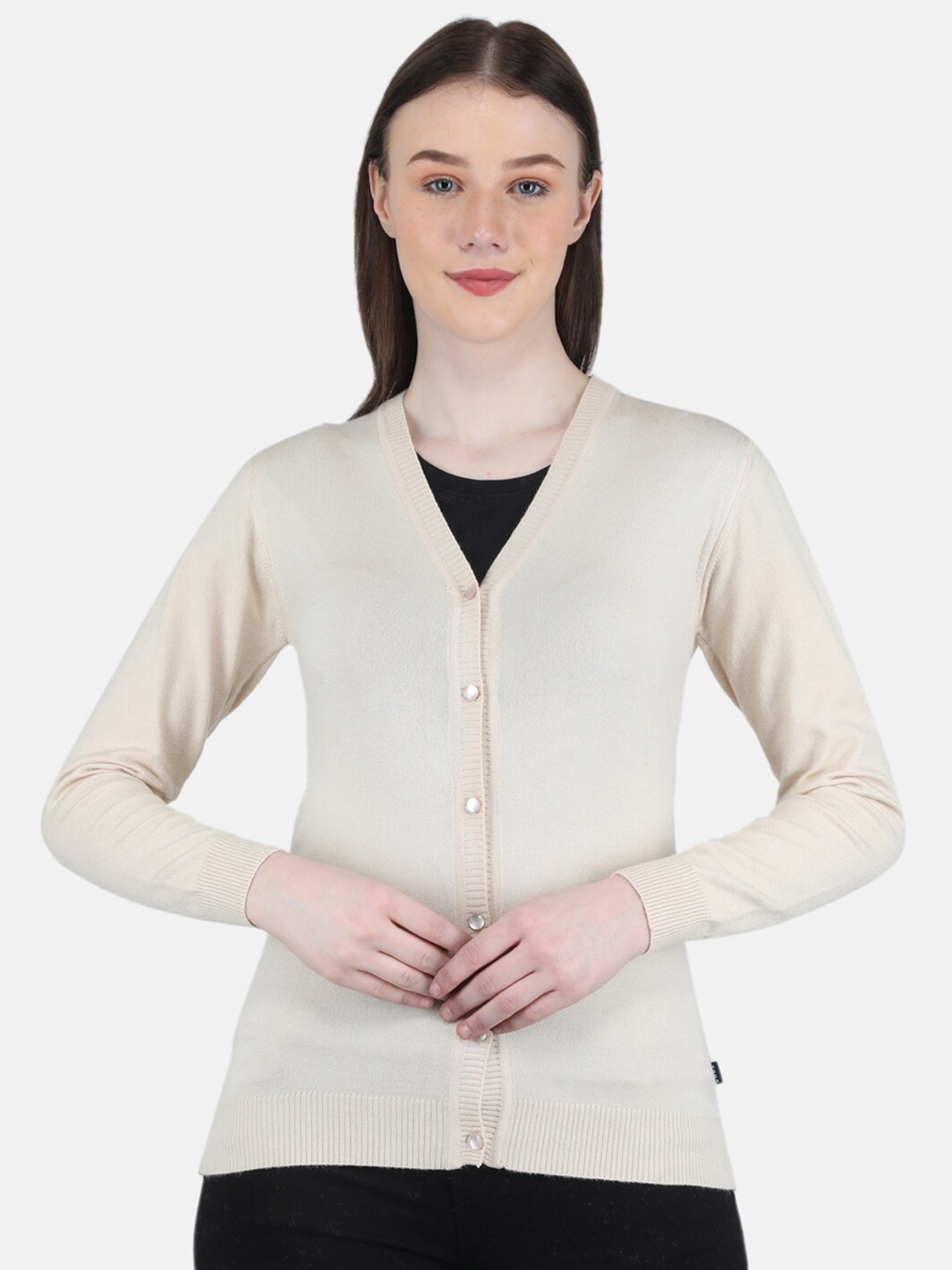 

Monte Carlo Women Wool Cardigan, Beige