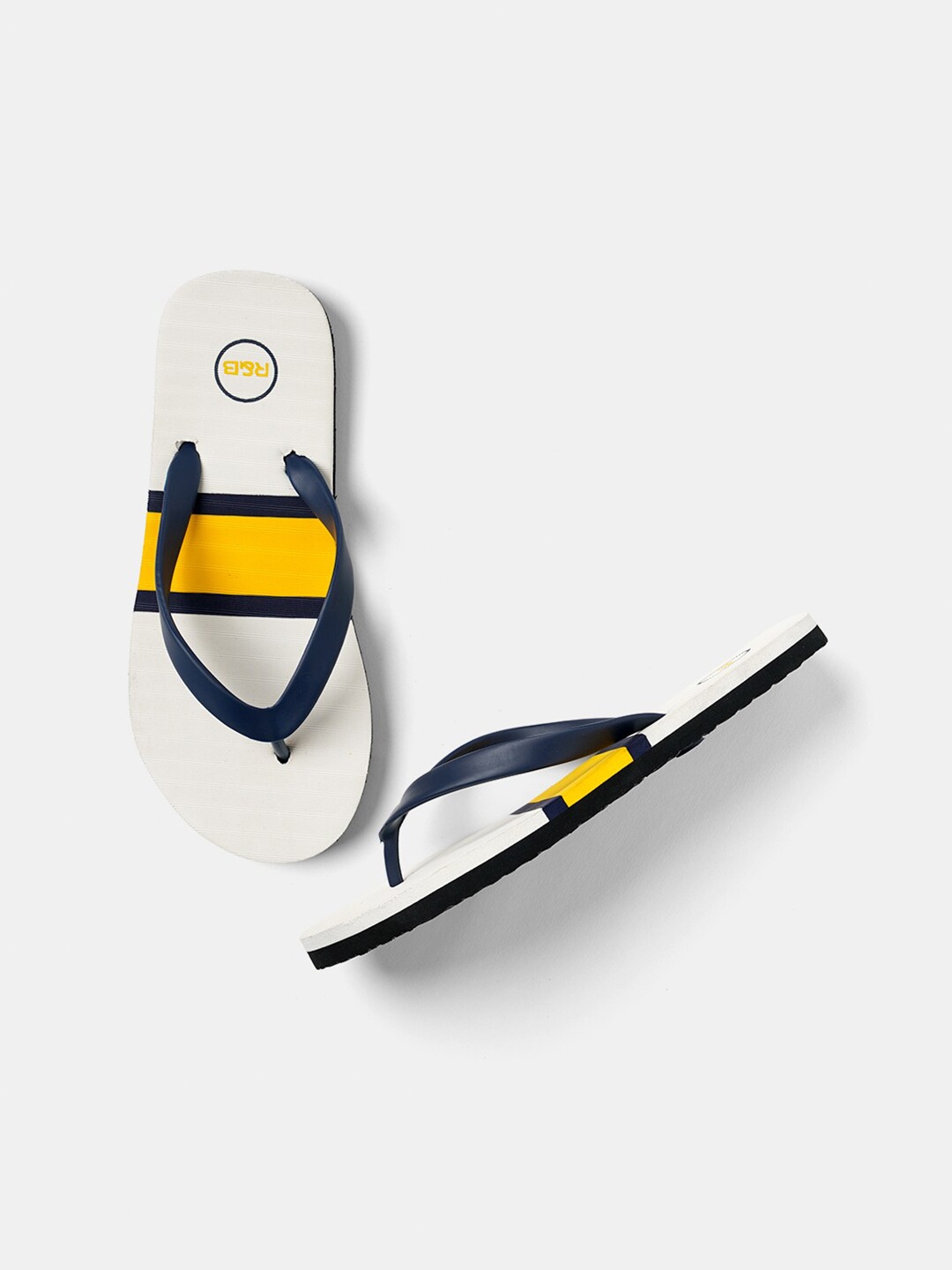 

R&B Men Colourblocked Thong Flip-Flops, Blue