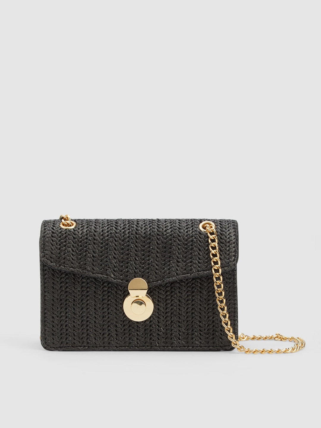 

Vero Moda Textured Structured Sling Bag, Black