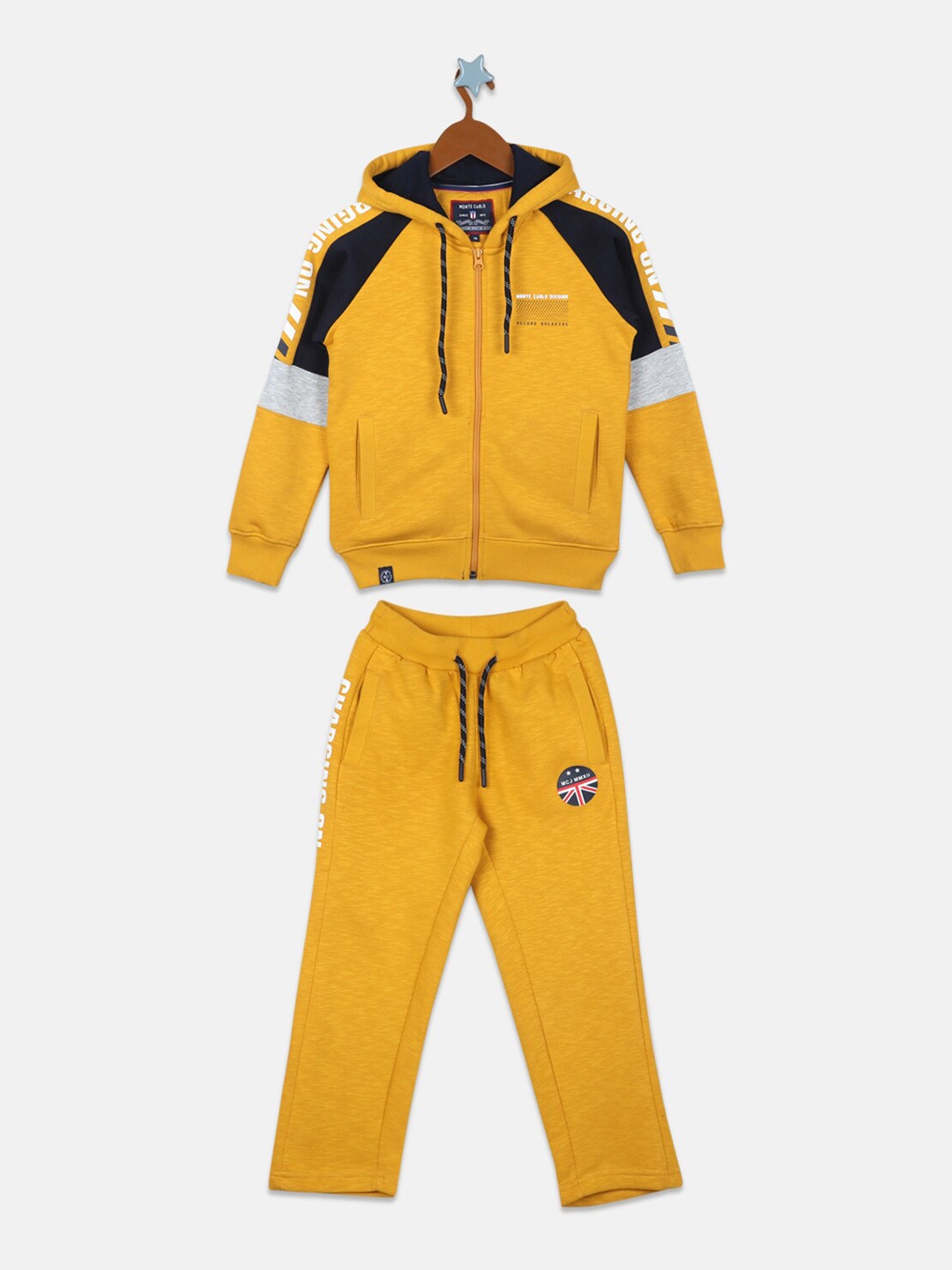 

Monte Carlo Boys Colorblocked Hooded Tracksuit, Mustard