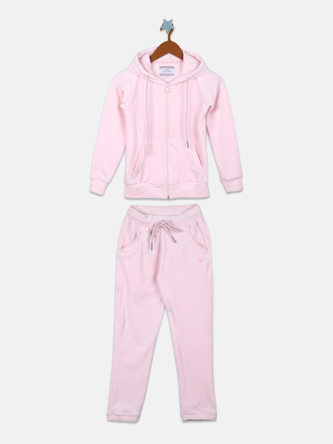 

Monte Carlo Girls Cotton Hooded Tracksuits, Pink