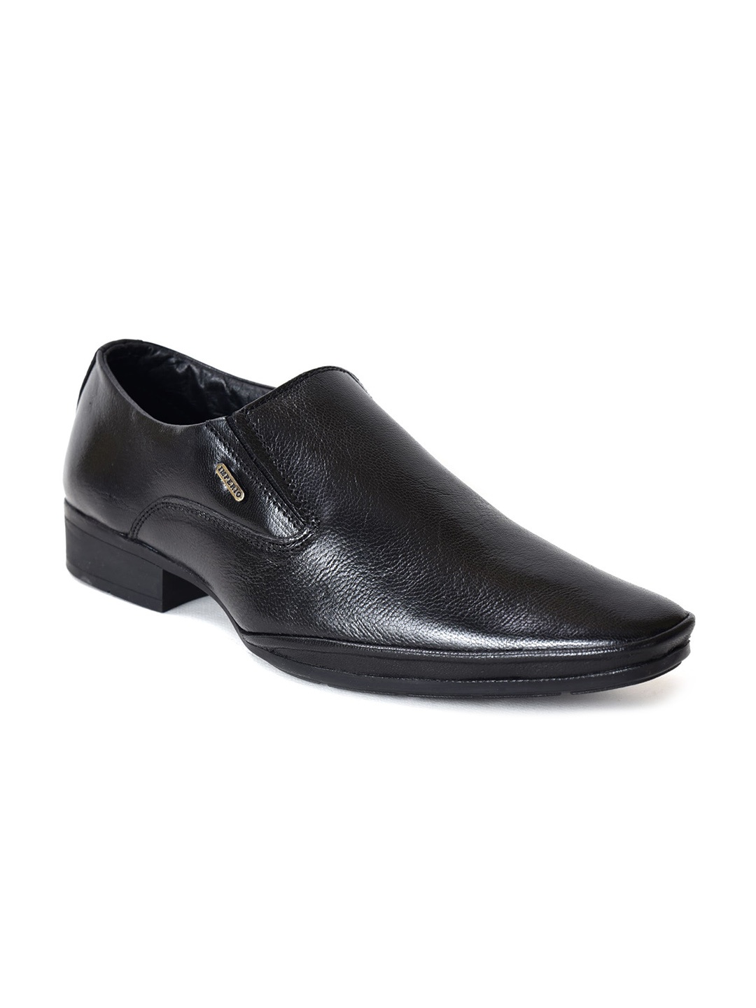 

Ajanta Men Solid Formal Slip-On Shoes, Black