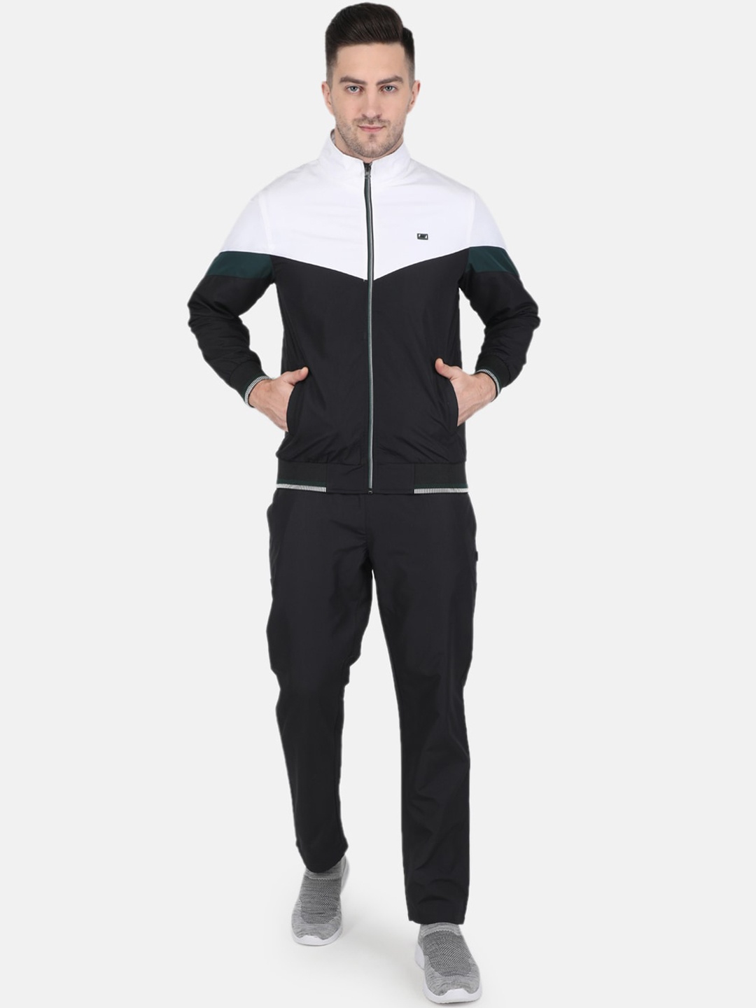 

Monte Carlo Men Color Blocked Tracksuit, Black