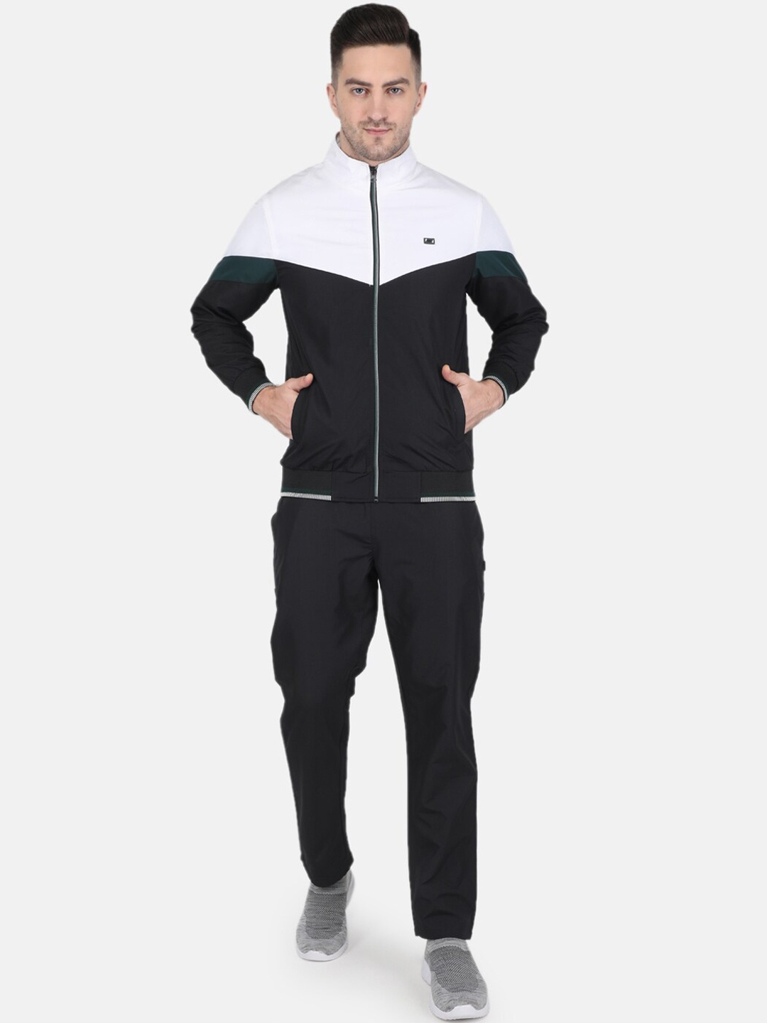 

Monte Carlo Men Colour-Blocked Tracksuits, Black