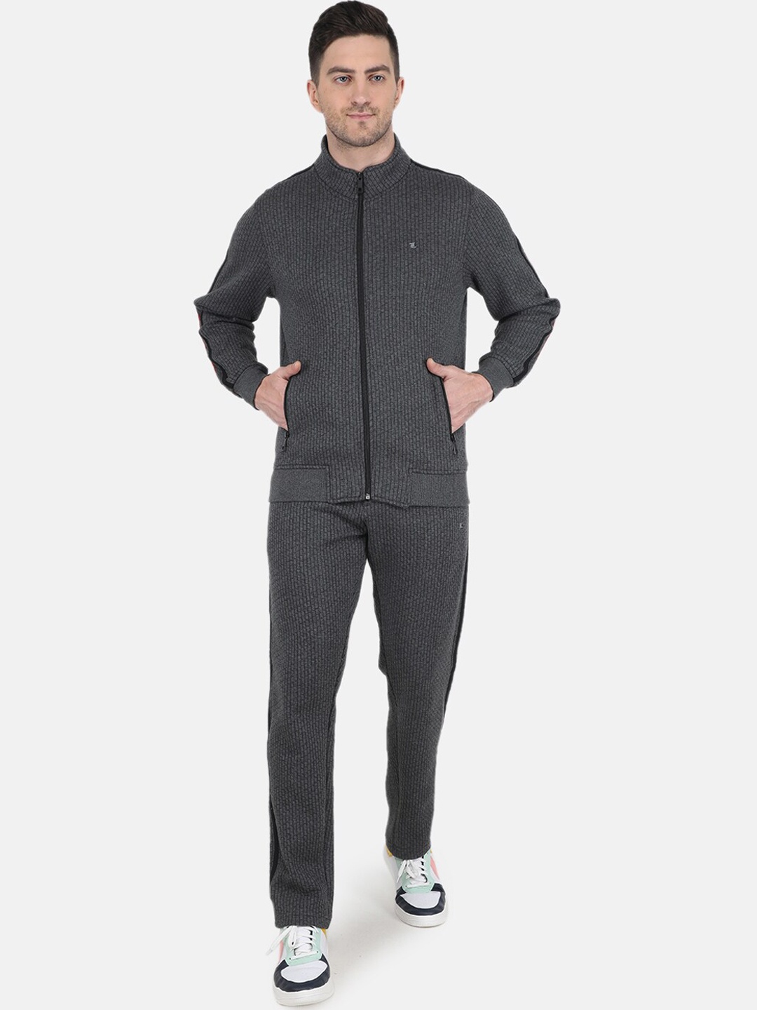 

Monte Carlo Men Ribbed Fleece Tracksuits, Grey