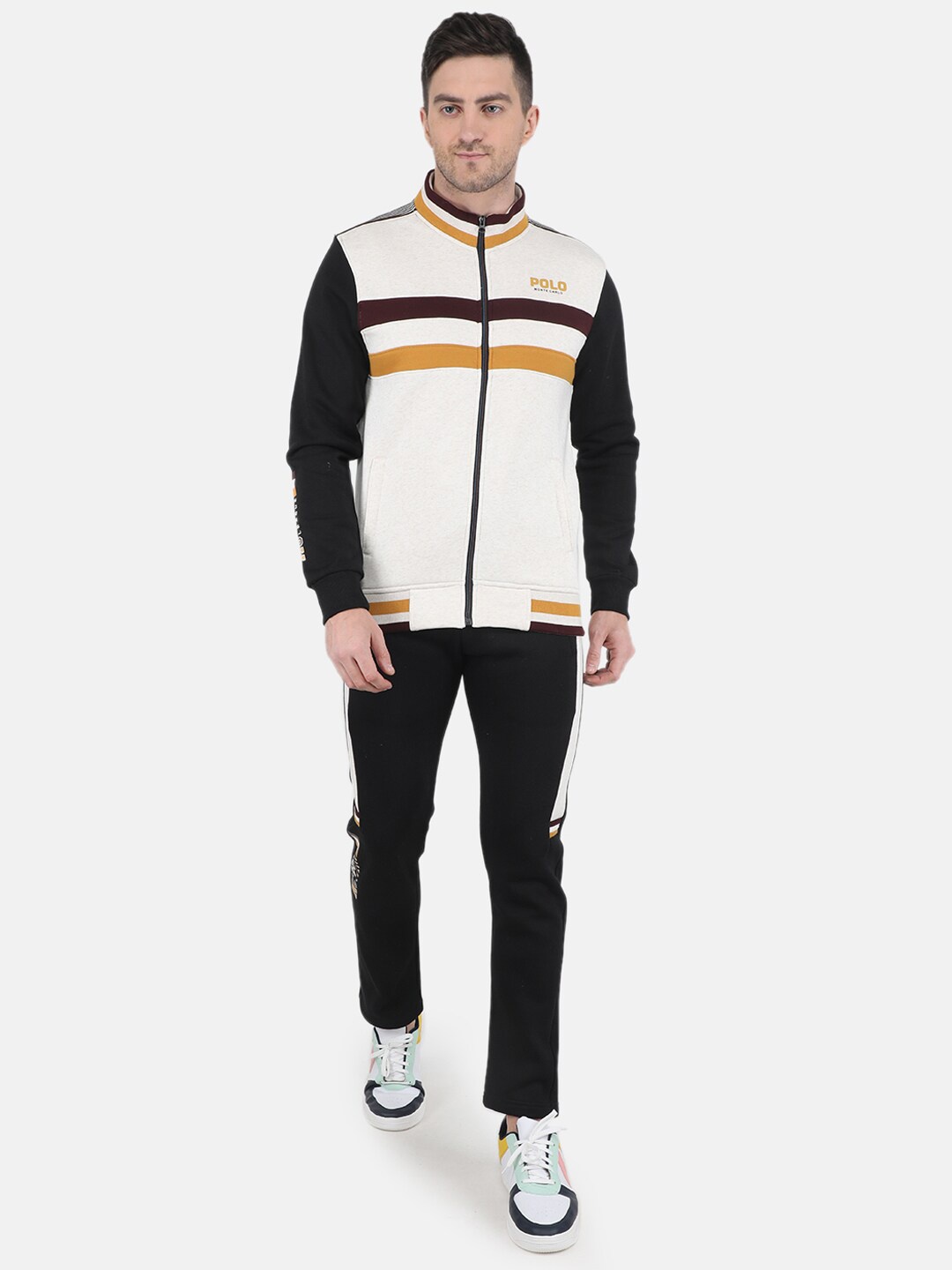 

Monte Carlo Men Graphic-Printed Cotton Tracksuits, Black