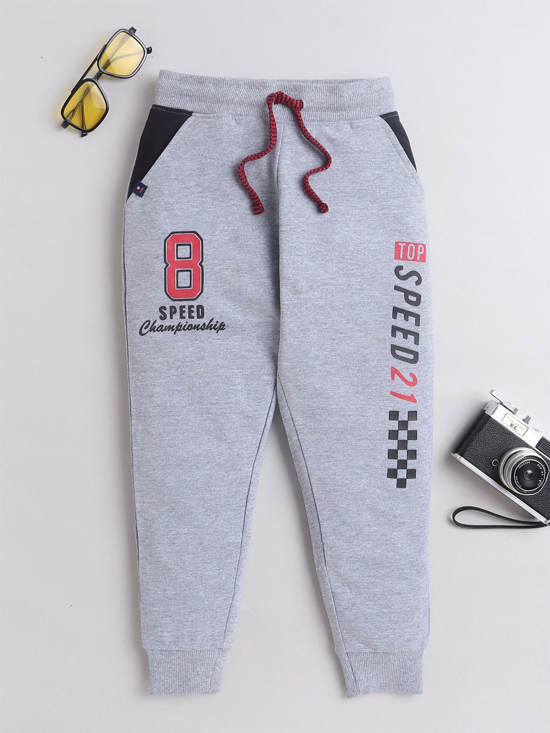 

3PIN Boys Relaxed-Fit Cotton Joggers, Grey melange