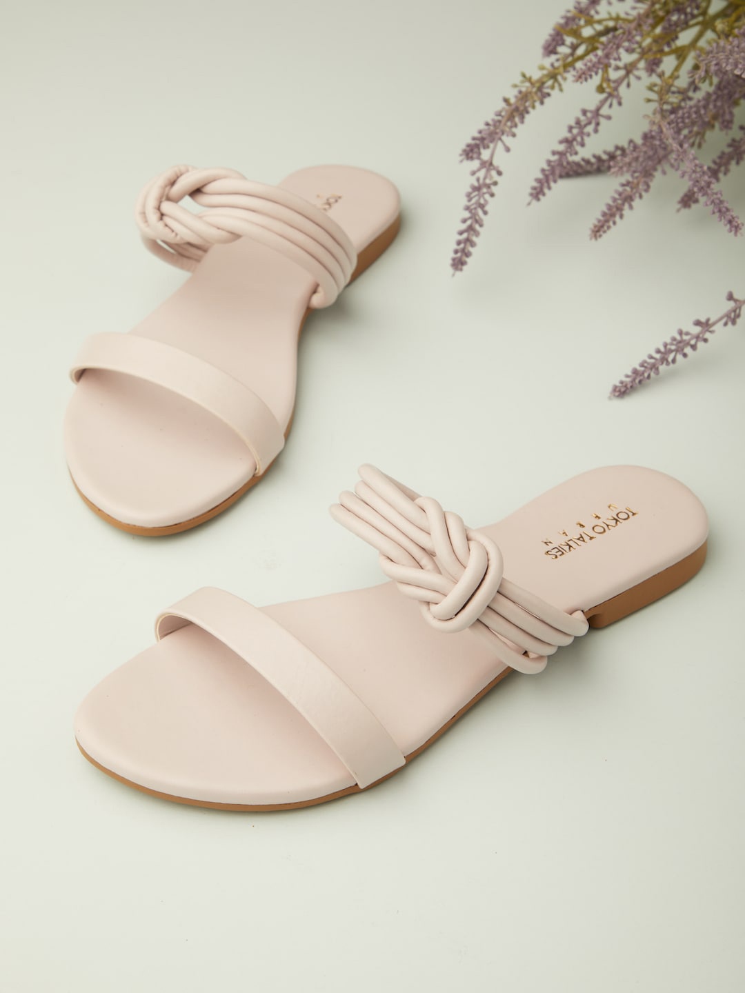 

Tokyo Talkies Women Open Toe Flats, Lavender