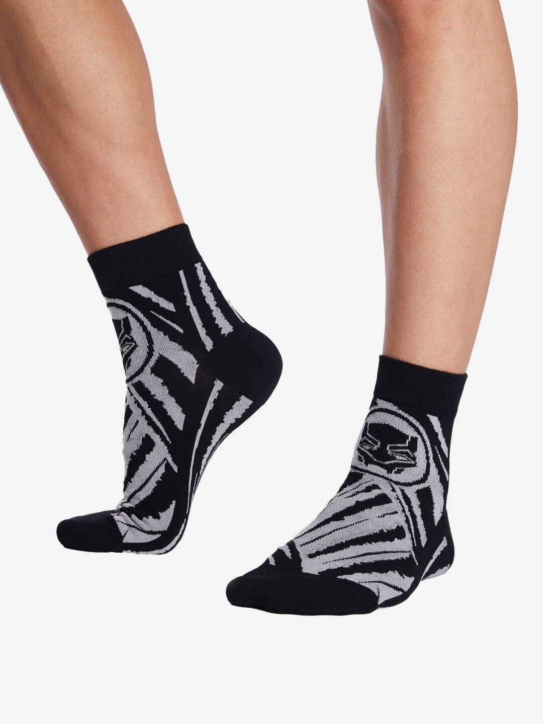 

The Souled Store Wakanda Forever Cotton Printed Socks, Black