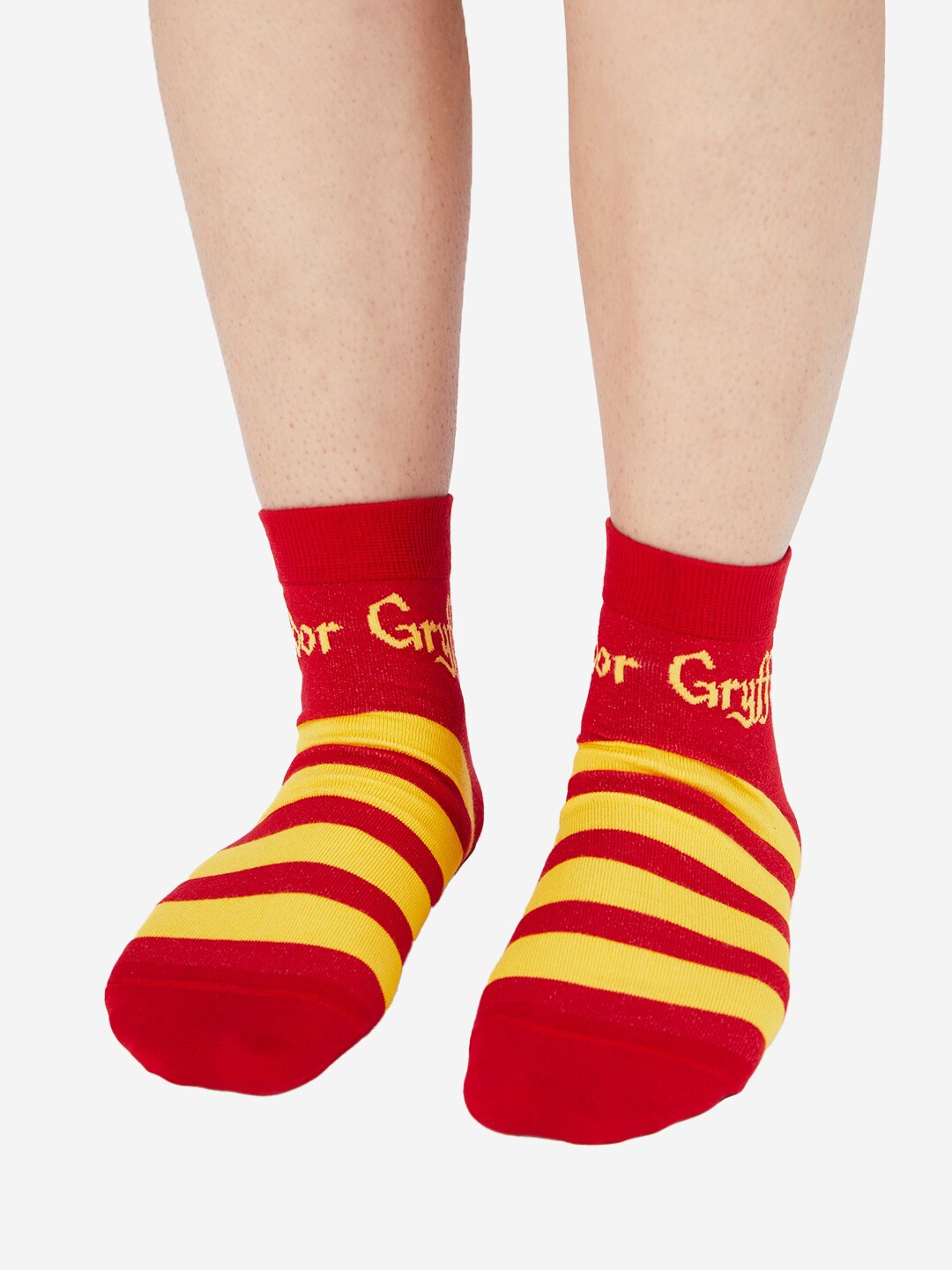 

The Souled Store Harry Potter Gryffindor Patterned Ankle Length Socks, Yellow