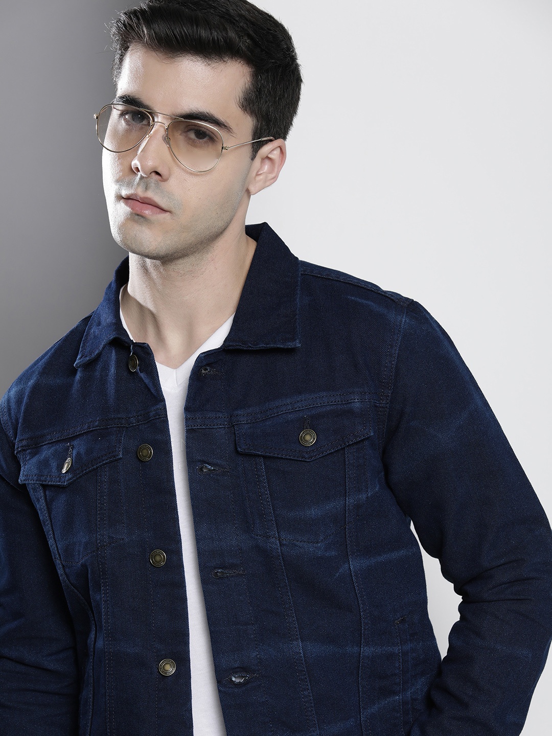 

The Indian Garage Co Men Denim Jacket, Blue