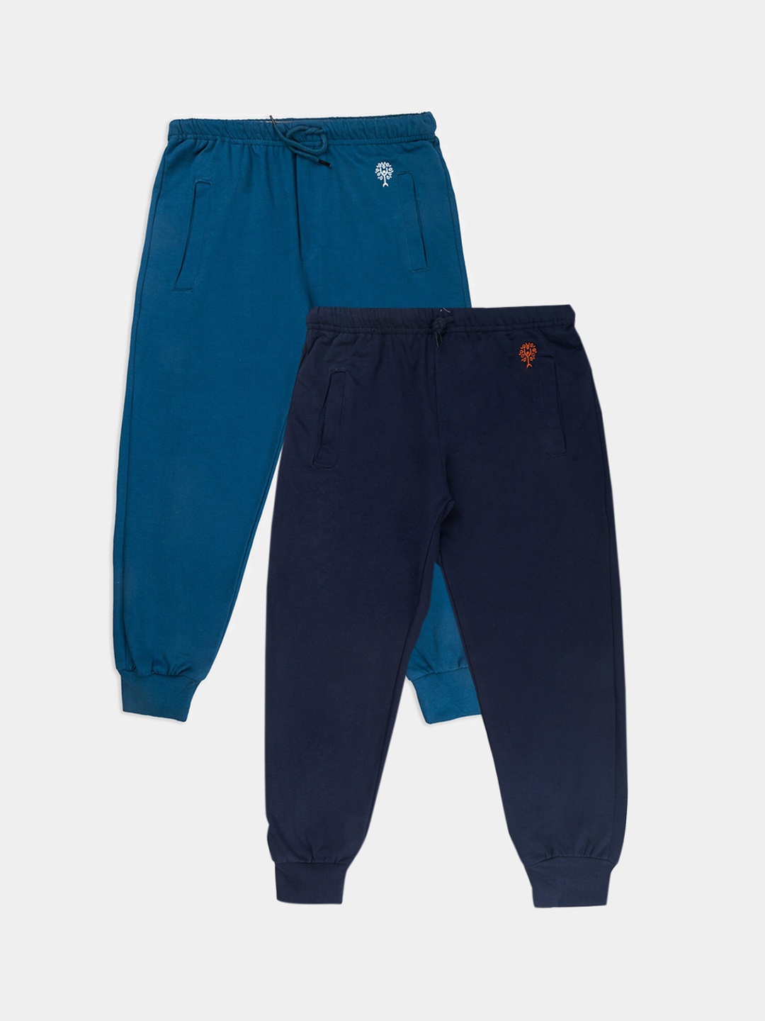 

Growing Tree Set Of 2 Bio-Wash Anti Microbial Cotton Lounge Pants, Navy blue