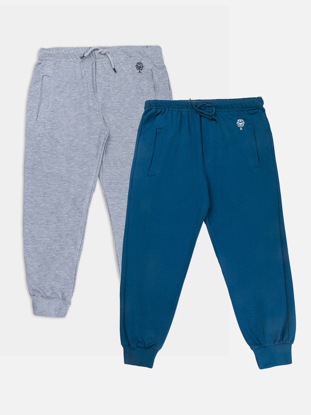

Growing Tree Kids Set Of 2 Bio-Wash Anti Microbial Cotton Lounge Pants, Grey
