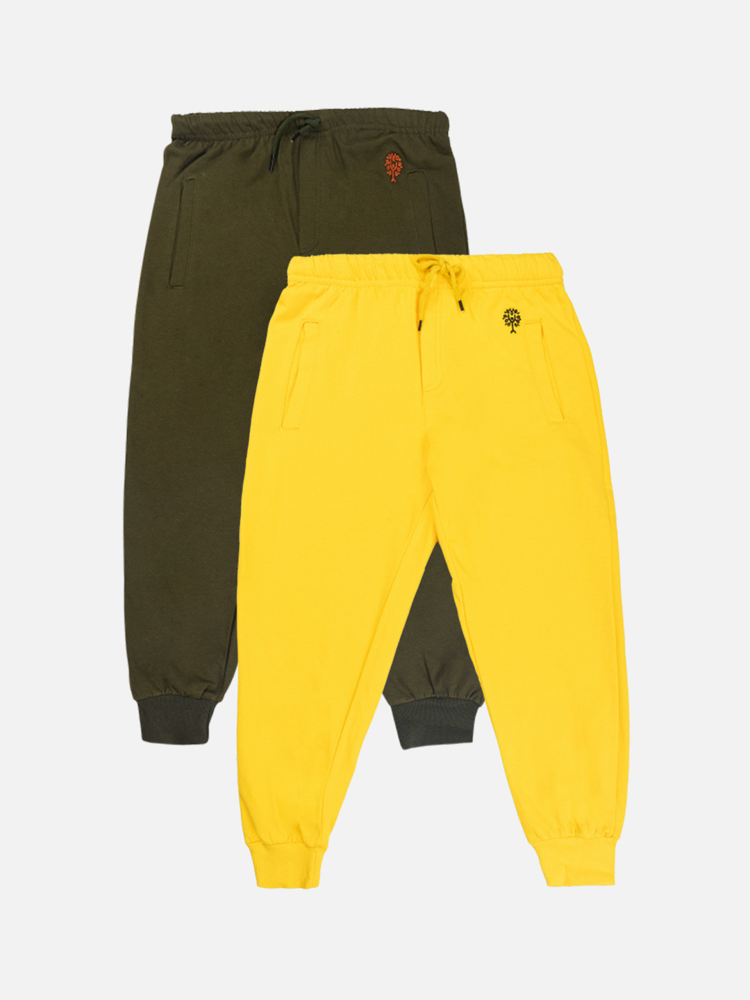 

Growing Tree Kids Set Of 2 Bio-Wash Anti Microbial Joggers, Olive