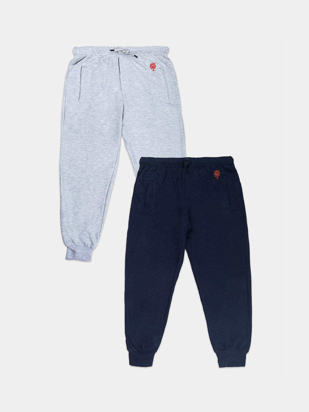

Growing Tree Kids Set Of 2 Bio-Wash Anti Microbial Joggers, Navy blue