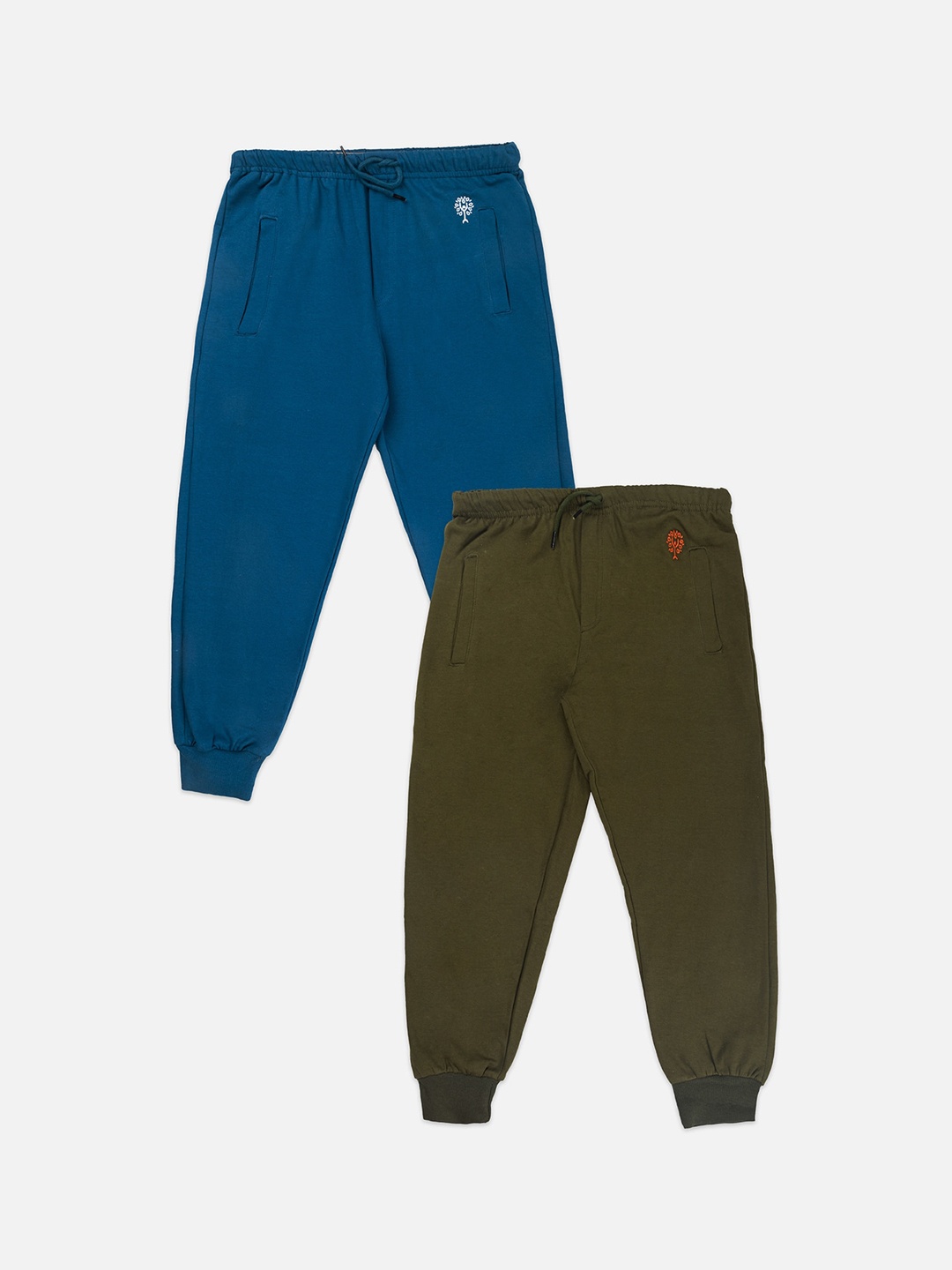 

Growing Tree Kids Set Of 2 Bio Wash Anti Microbial Jogger Lounge Pants, Blue