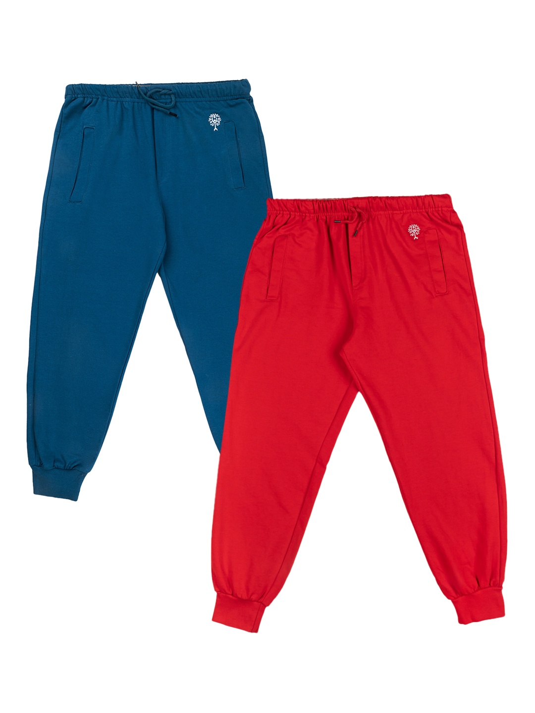 

Growing Tree Kids Set Of 2 Bio Wash Anti Microbial Jogger Cotton Lounge Pants, Red