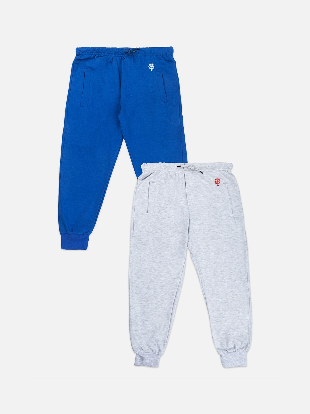 

Growing Tree Unisex Kids Pack of 2 Biowash Anti Microbal Joggers, Blue