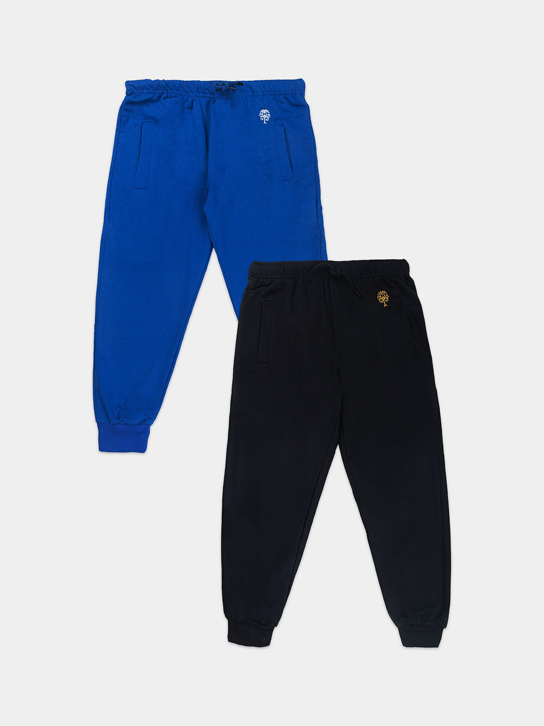 

Growing Tree Kids Pack Of 2 Cotton Bio Wash Anti Microbial Joggers, Blue