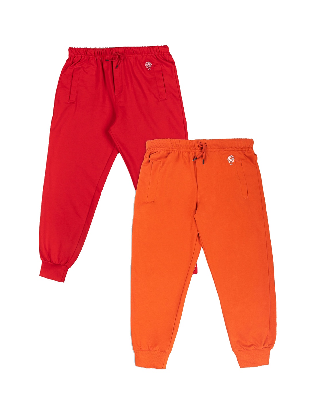 

Growing Tree Kids Pack Of 2 Cotton Bio Wash Anti Microbial Joggers, Orange