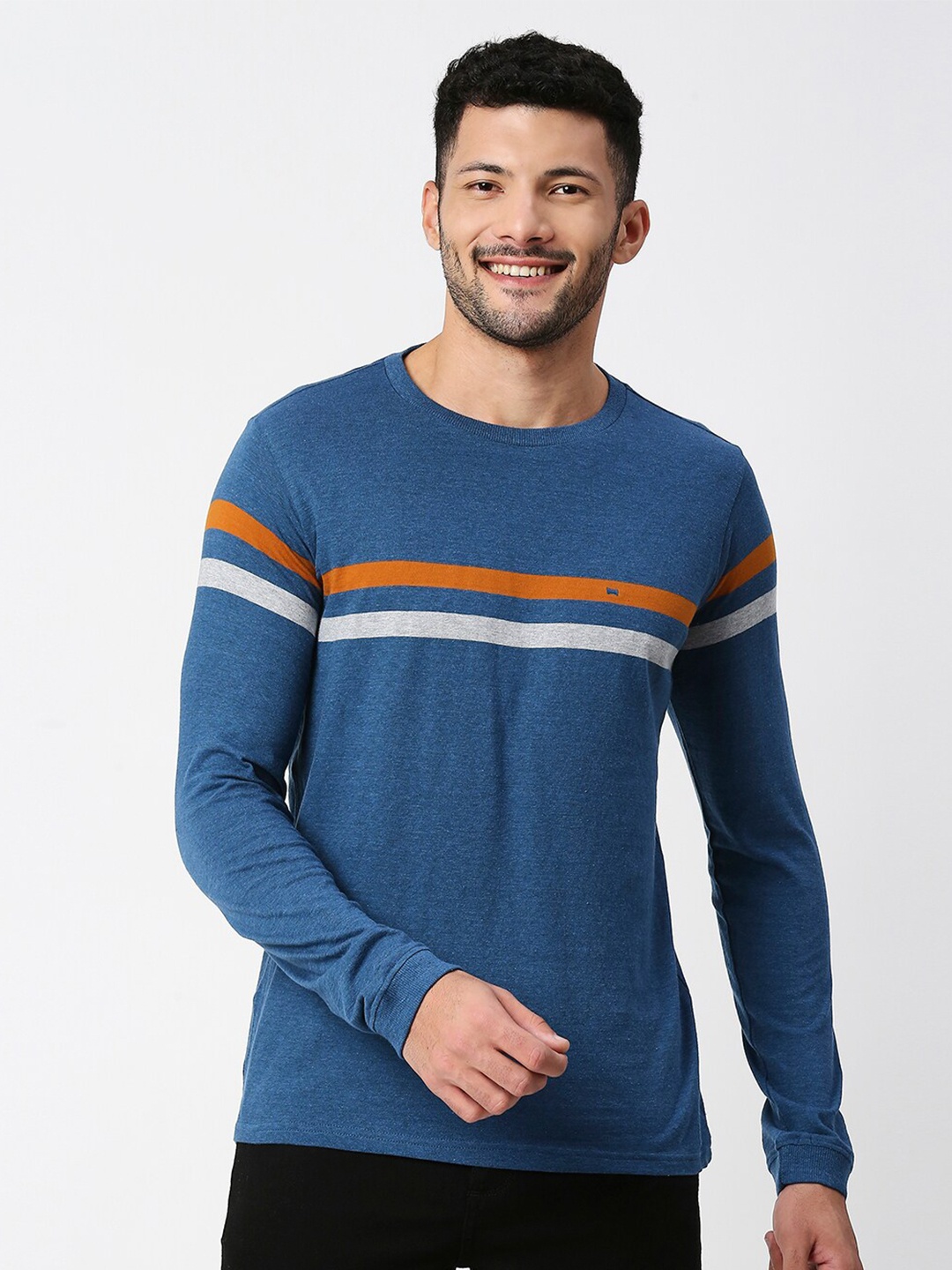 

Basics Men Pure Cotton Slim Fit T-shirt, Brown