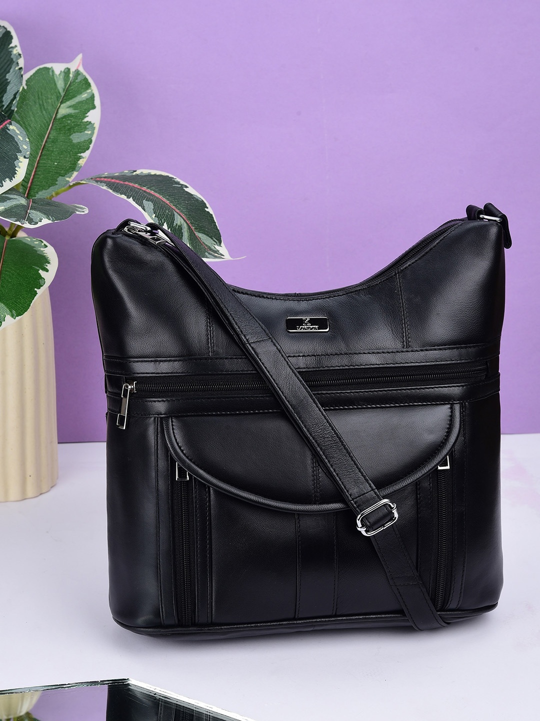 

K London Structured Shoulder Bag, Black