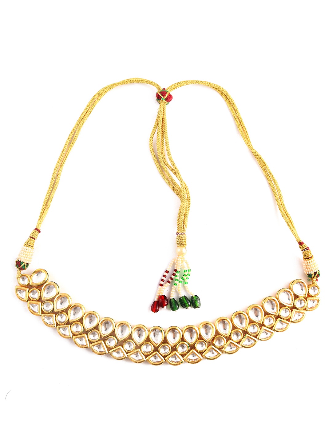 

Jewar Mandi Gold-Plated Kundan-Studded Jewellery Set