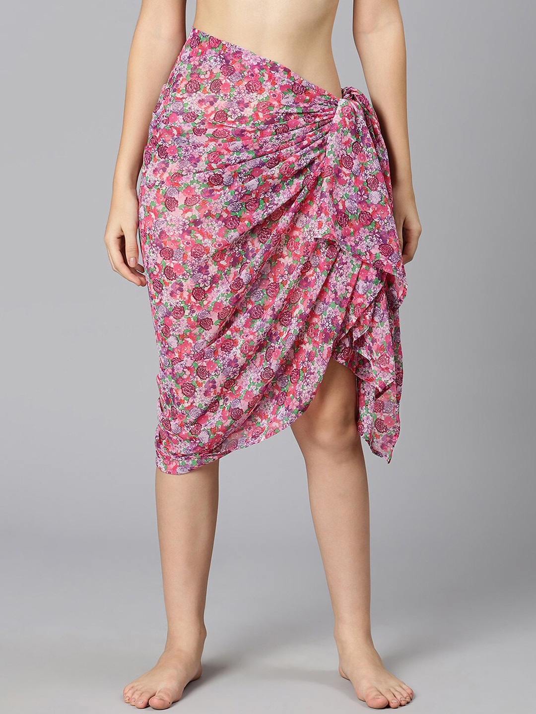 

Oxolloxo Women Floral Printed Sarong, Pink