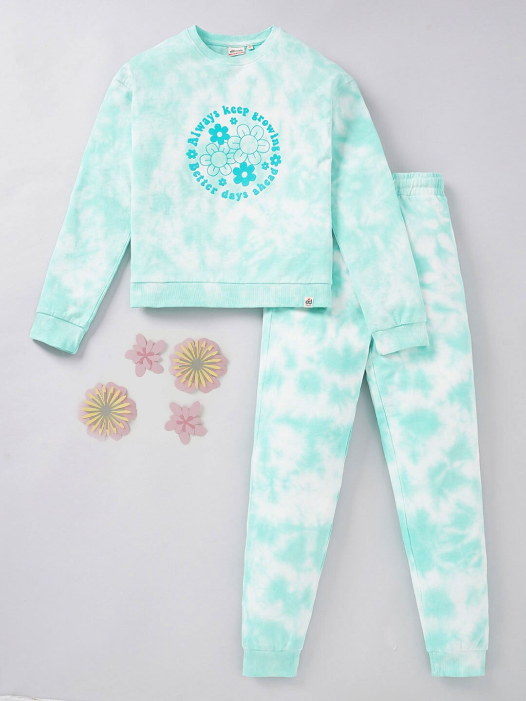 

edheads Girls Dyed T-shirt with Trousers, Blue