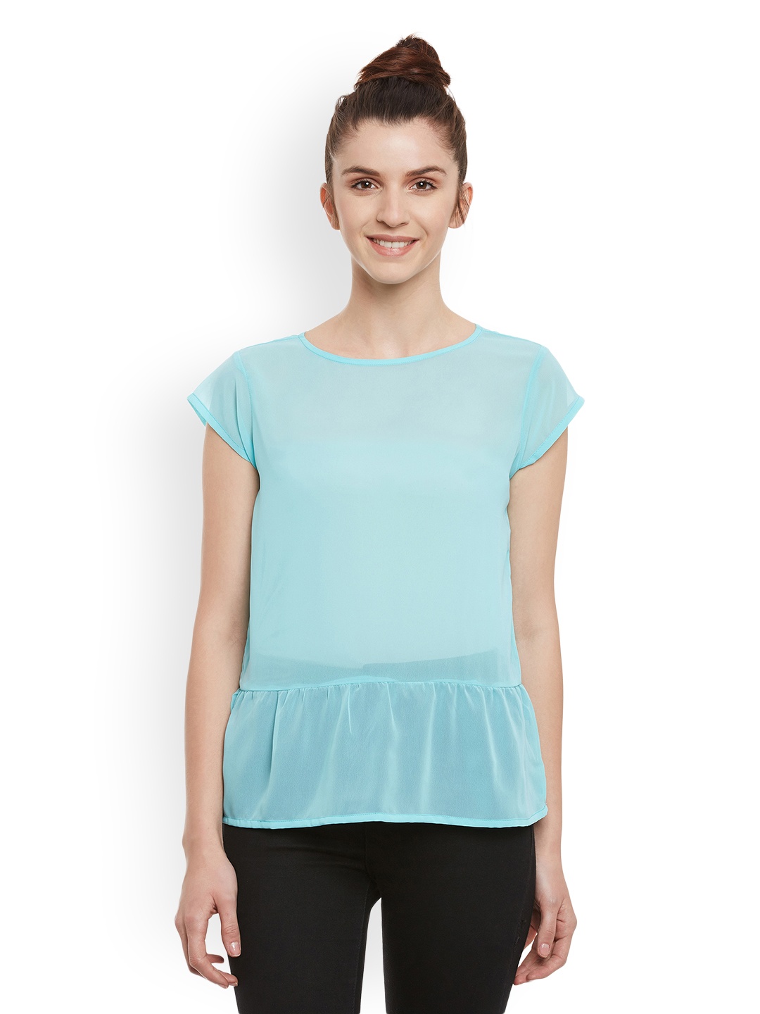 

Miss Chase Women Blue Solid Top