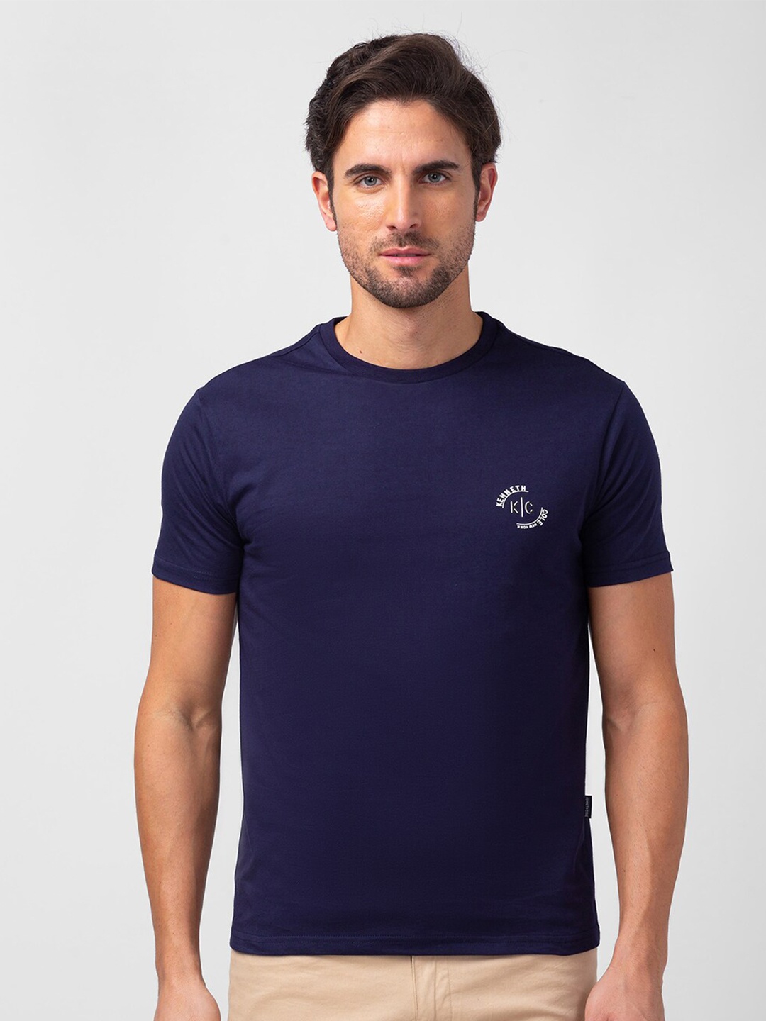 

Kenneth Cole Men Slim Fit Cotton T-shirt, Navy blue