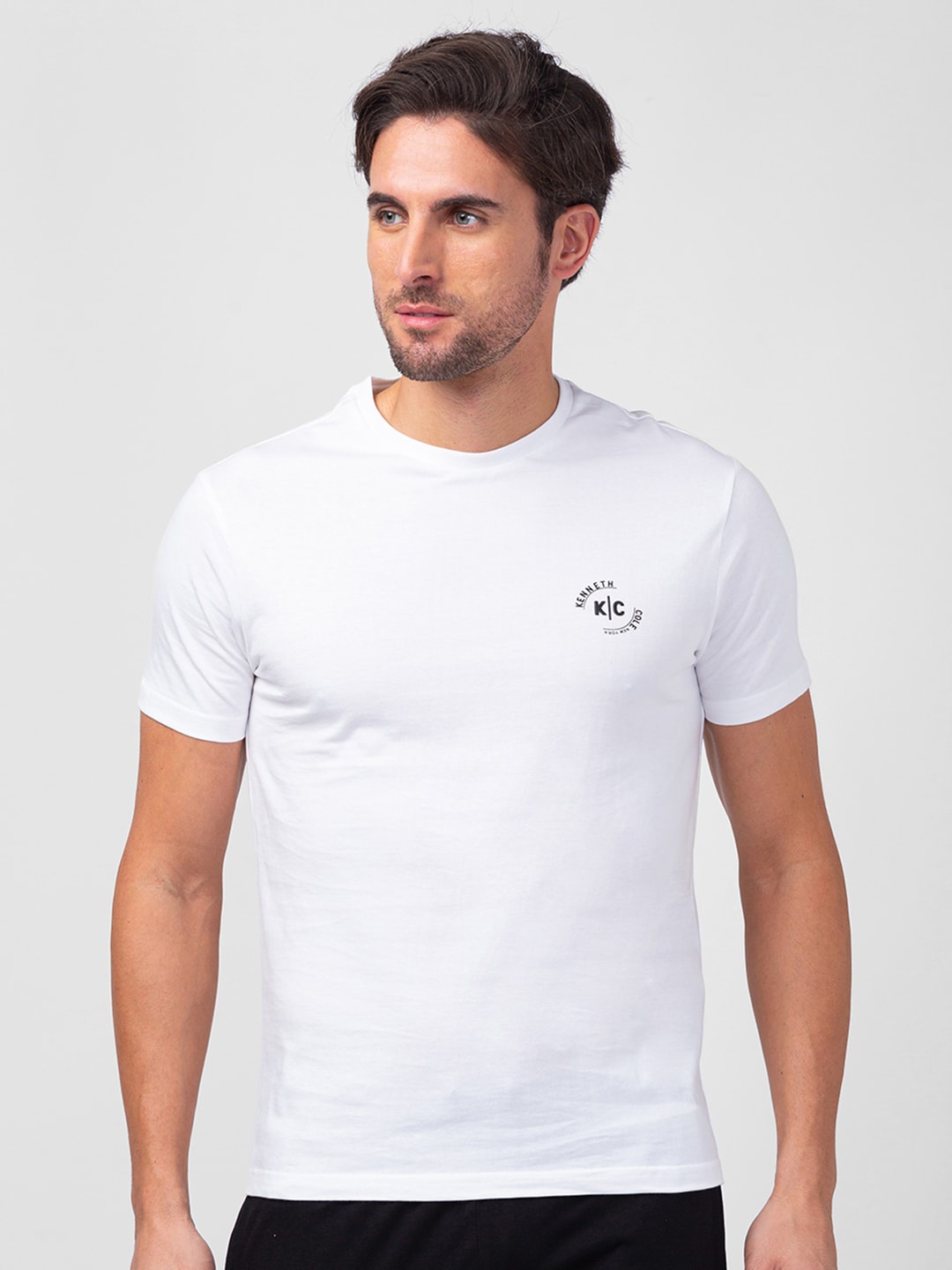 

Kenneth Cole Men Slim Fit Cotton T-shirt, White