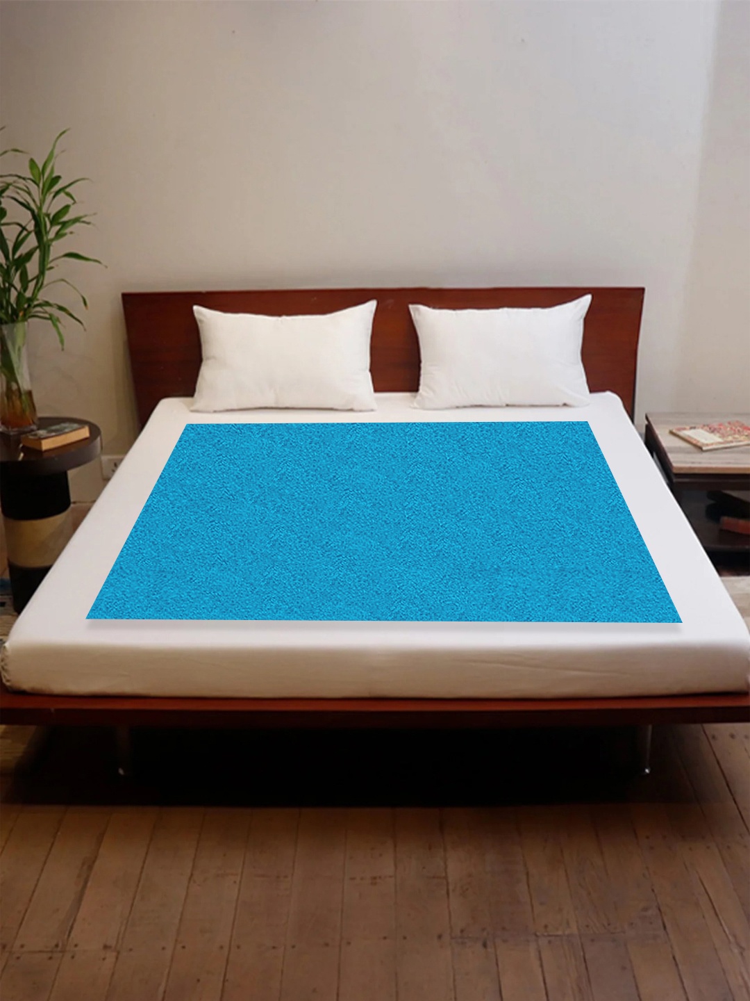 

OyO Baby Firoza Waterproof & Baby Dry Sheet Polycotton Mattress Protector, Blue