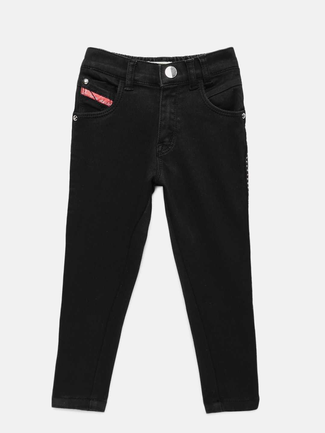 

Gini and Jony Boys Black Mid-Rise Clean Look Jeans