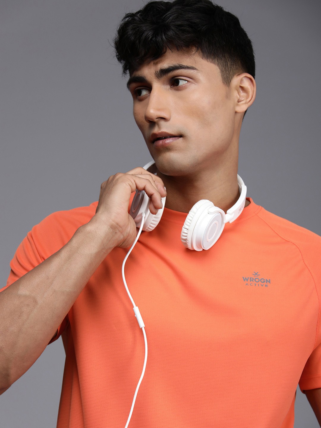 

WROGN ACTIVE Dry Pro Technology Sports Slim Fit T-shirt, Orange
