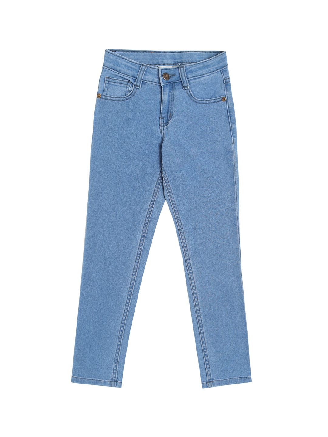 

Cantabil Girls Slim Fit Cotton Stretchable Jeans, Blue